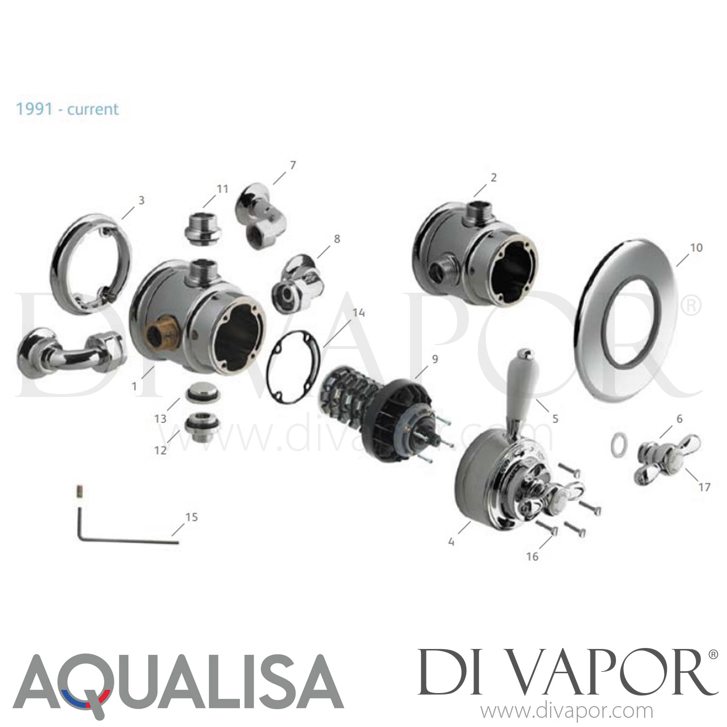 Aqualisa Aquatique Victorian Style Thermostatic Mixer Valve 1991